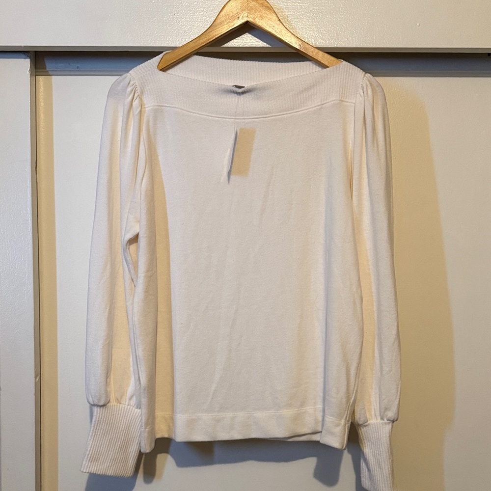 Loft Puff Sleeve Boatneck Top - Picture 4 of 8